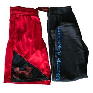 Under Armour Boys Bundle – Athletic Shorts + Joggers (Youth Size 7/Sm)